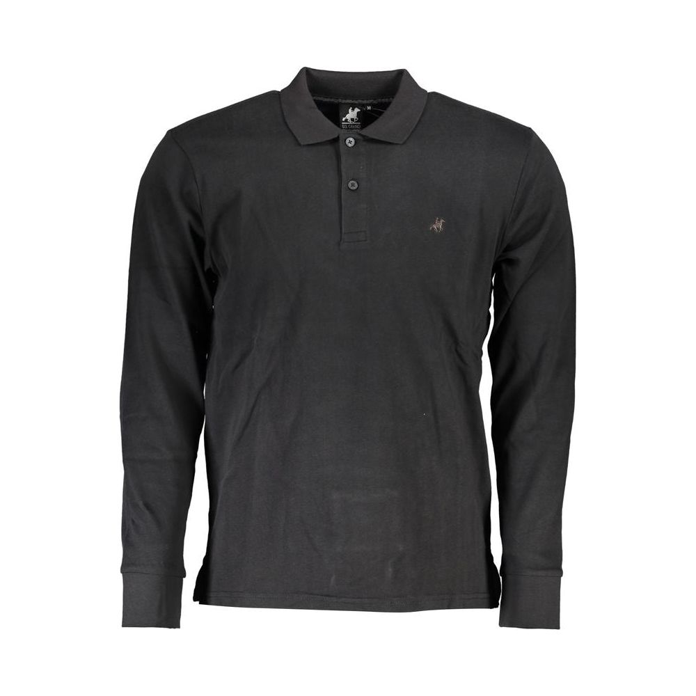 U.S. Grand Polo Black Cotton Polo Shirt