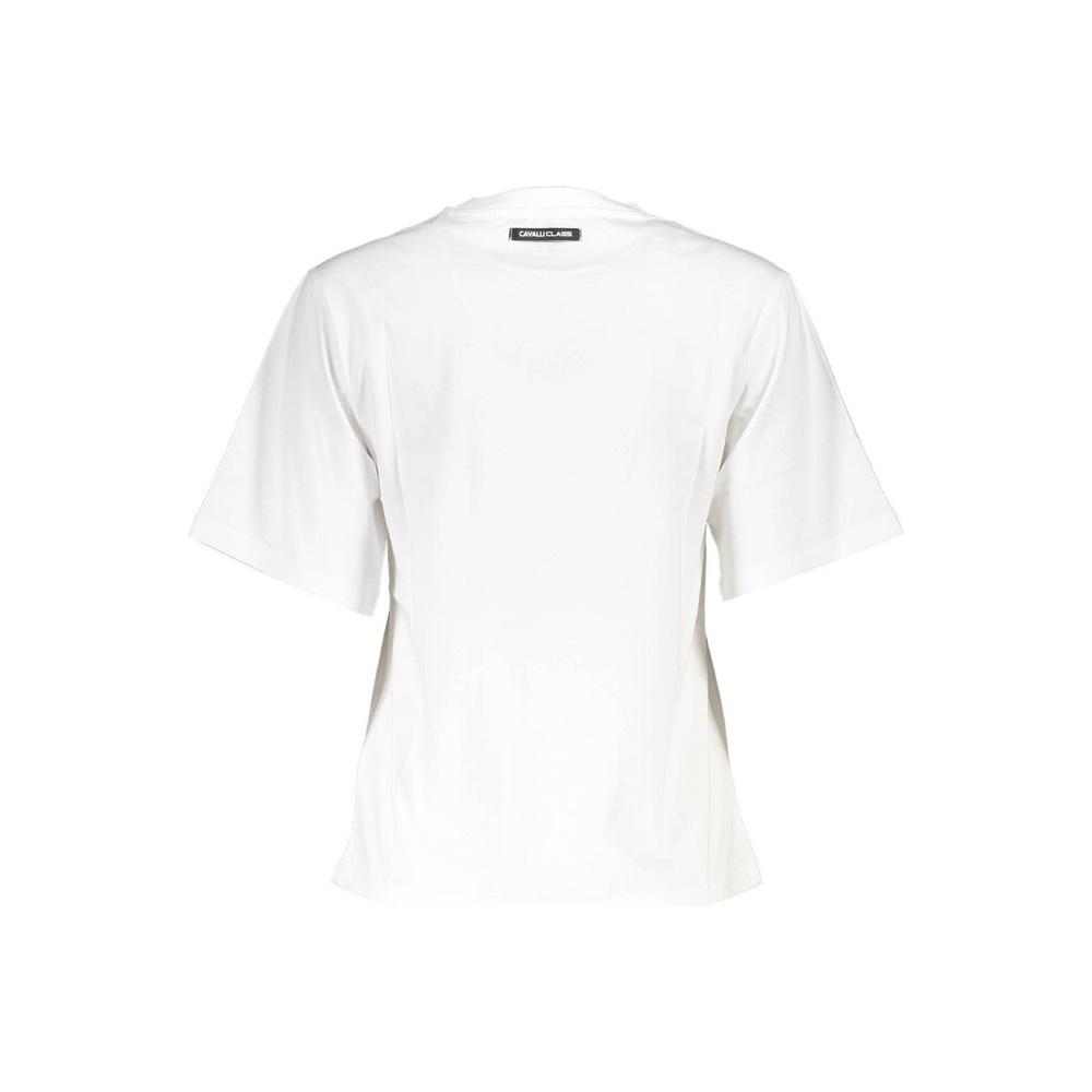 Cavalli Class White Cotton Women T-Shirt Cavalli Class