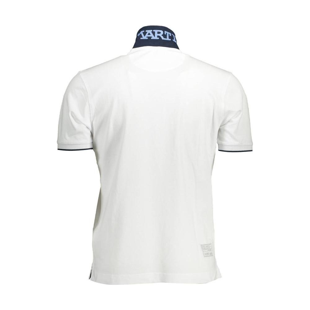 La Martina White Cotton Mens Polo Shirt La Martina