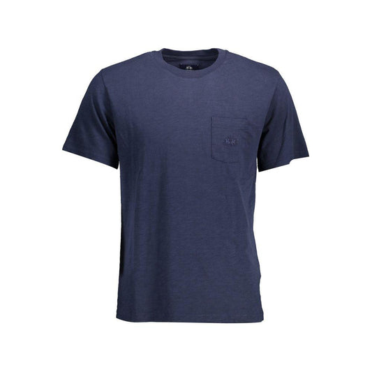 La Martina Blue Cotton Men T-Shirt La Martina