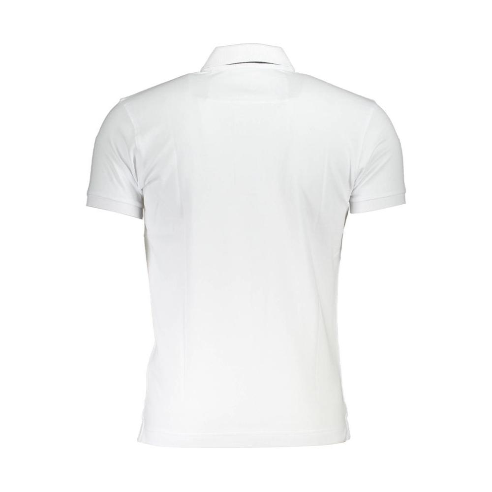 La Martina White Cotton Men Polo Shirt La Martina