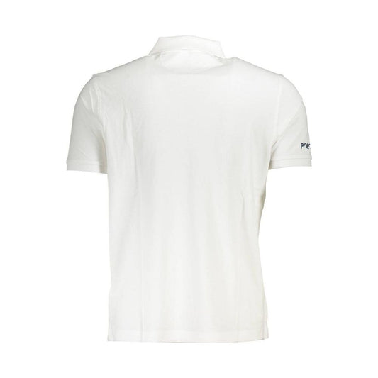 La Martina White Cotton Men Polo Shirt La Martina