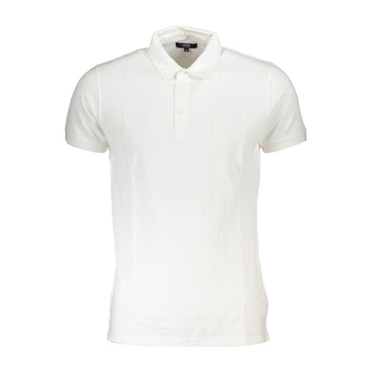 Cavalli Class White Cotton Polo Shirt Cavalli Class