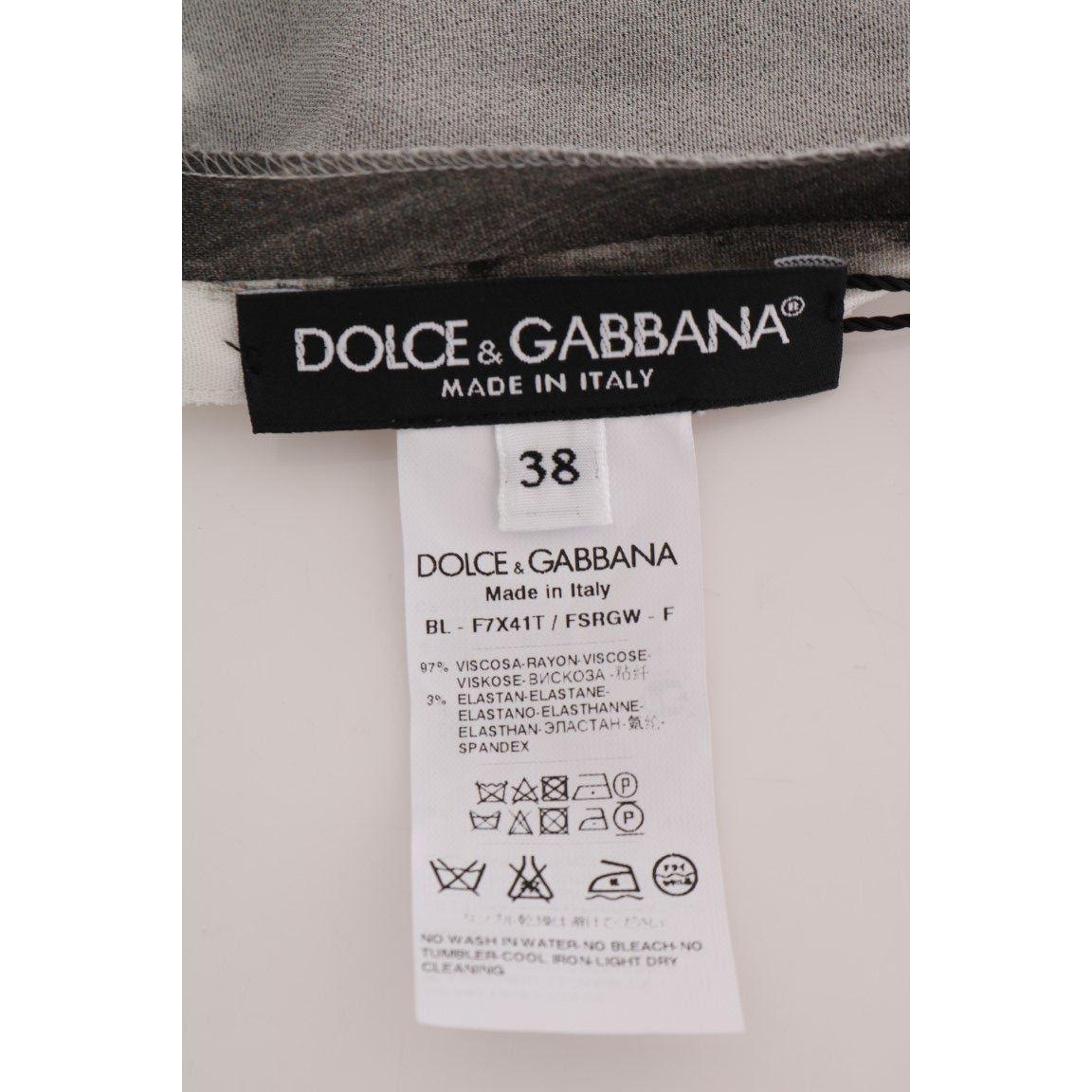 Dolce & Gabbana Elegant Striped Stretch Blouse Dolce & Gabbana