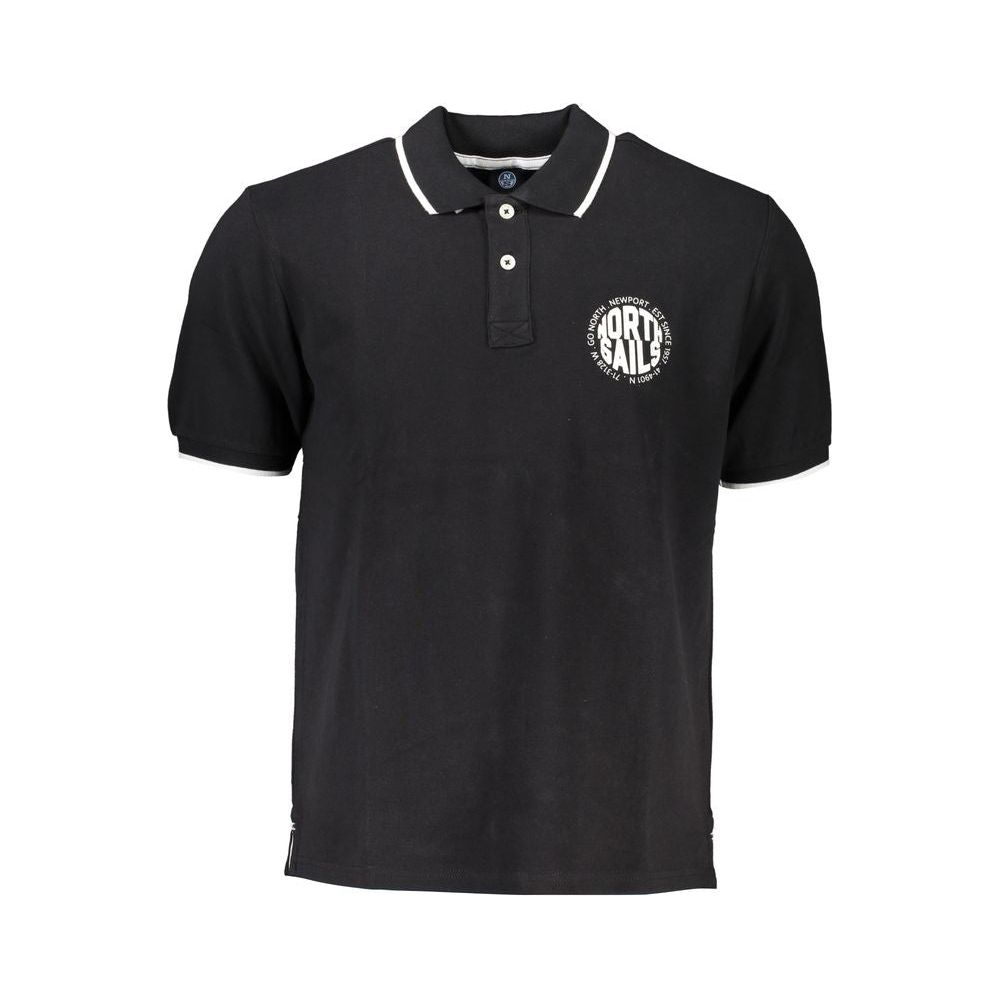 North Sails Black Cotton Polo Shirt