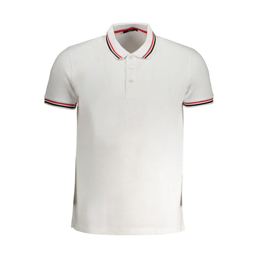 Cavalli Class White Cotton Polo Shirt