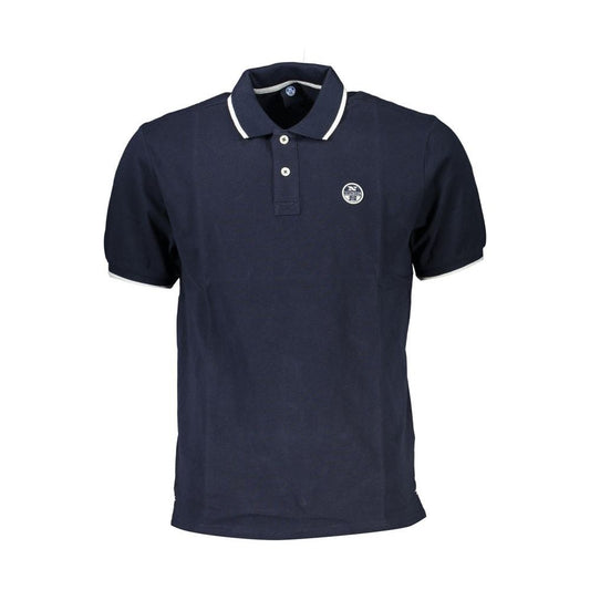 Blue Cotton Polo Shirt