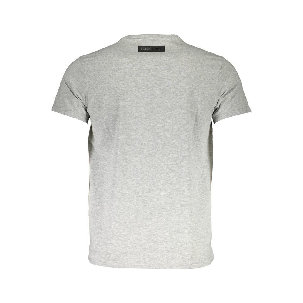 Plein Sport Gray Cotton Men T-Shirt Plein Sport