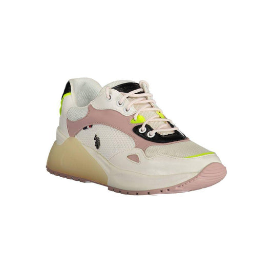 U.S. POLO ASSN. White Polyester Women Sneaker U.S. POLO ASSN.