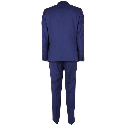 Made in Italy Blue Virgin Wool Men Suit Made in Italy