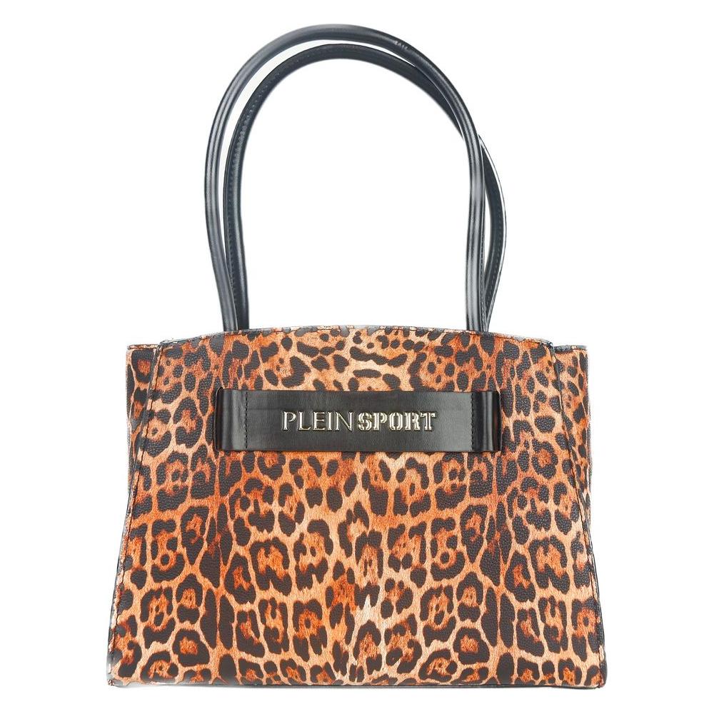 Plein Sport Leopard Print Shopper with Logo Accent Plein Sport