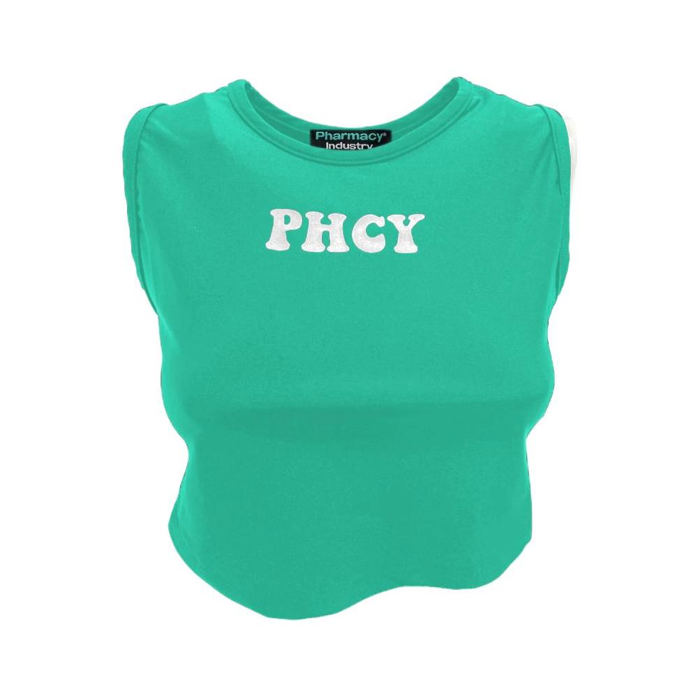 Pharmacy Industry Sleeveless Lycra Logo Print Top – Emerald Green Pharmacy Industry