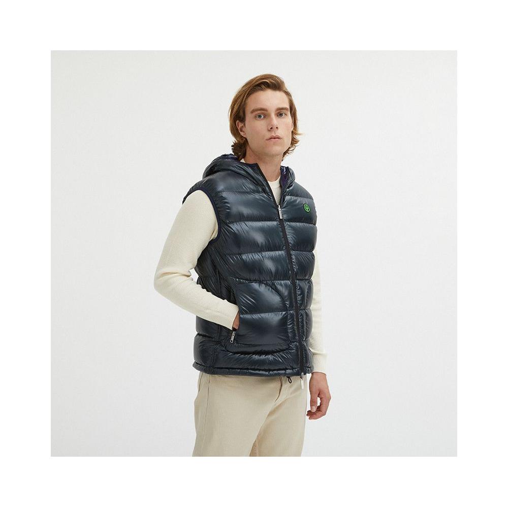 Centogrammi Blue Nylon Men's Reversible Vest Centogrammi