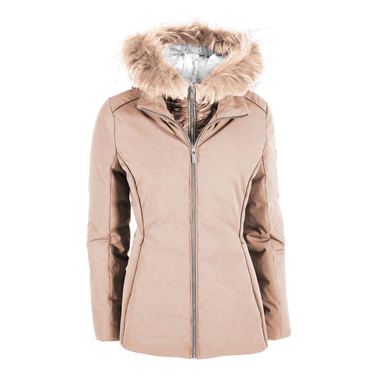 Yes Zee Beige Polyamide Women Jacket Yes Zee