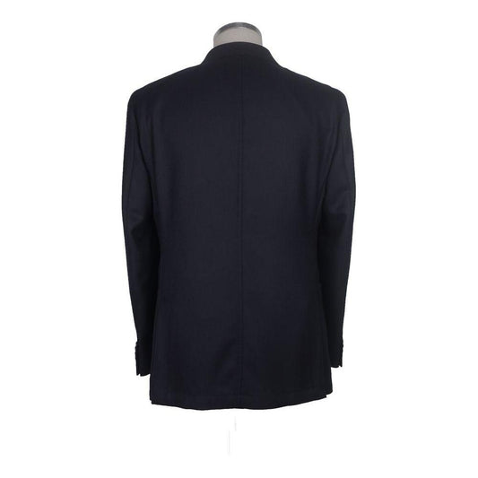 Made in Italy Blue Wool Men Blazer Made in Italy