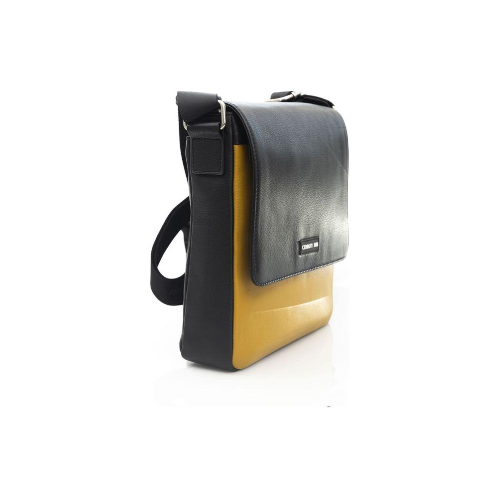 Cerruti 1881 Yellow Leather Women Crossbody 1728,67345744032,Bags,Bicolor,Cerruti 1881,Crossbody Bags - Bags,Crossbody Bags - Women - Bags,Men,New with tags,Women - Bags