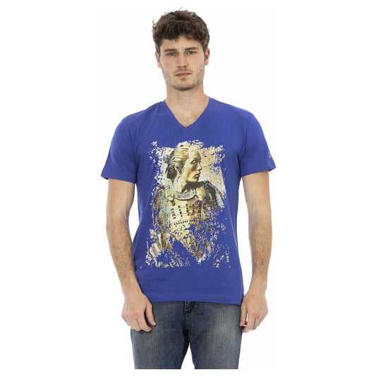 Trussardi Action Blue Cotton Men T-Shirt Trussardi Action