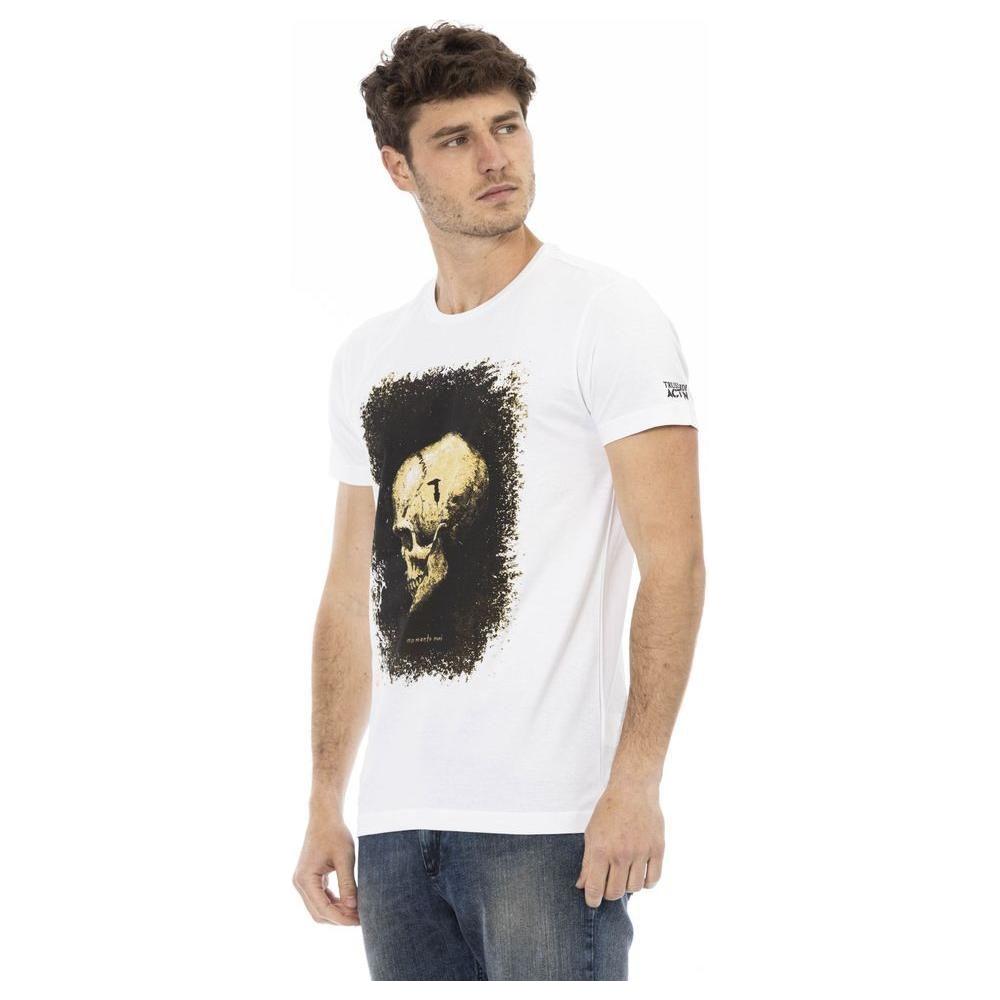 Trussardi Action White Cotton Men T-Shirt Trussardi Action