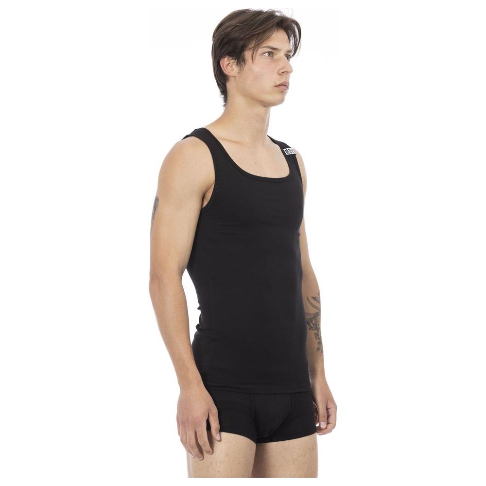 Bikkembergs Black Cotton Men's Tank Top Bikkembergs