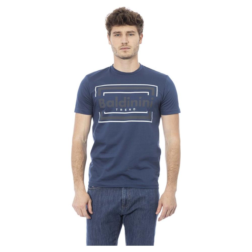 Baldinini Trend Blue Cotton Men T-Shirt Baldinini Trend