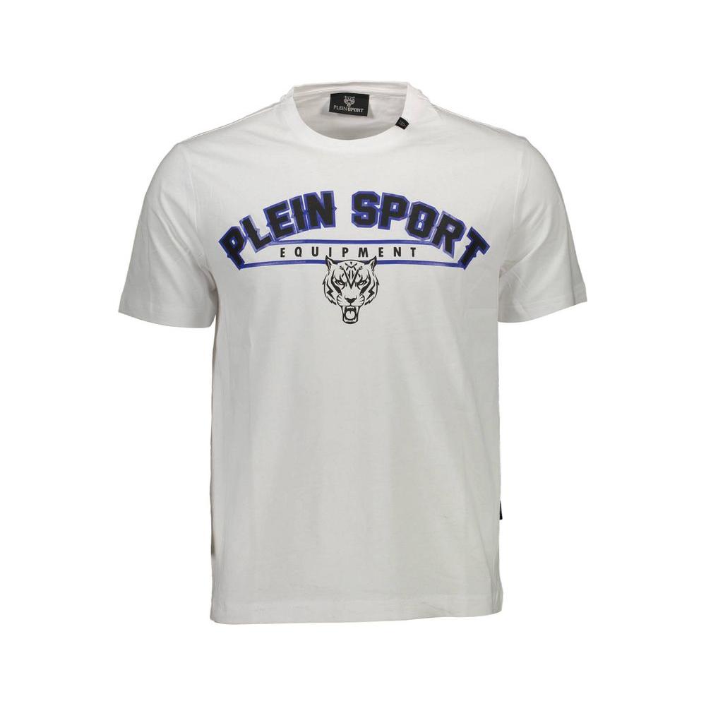 Plein Sport White Cotton Men T-Shirt Plein Sport