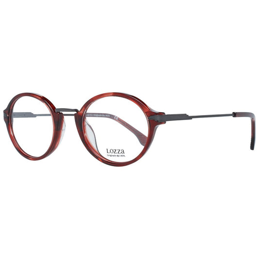 Lozza Burgundy Metal & Plastic Glasses (Frames) Lozza
