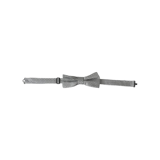 Dolce & Gabbana Gray Silk Polka Dot Adjustable Neck Men Papillon Bow Tie 1728,67345645728,Accessories,Bowties - Ties and Formal Accessories - Accessories,Dolce & Gabbana,Gray,Material: 100% Silk,Men,Men - Accessories,New with tags,Ties & Bowties - Men - A