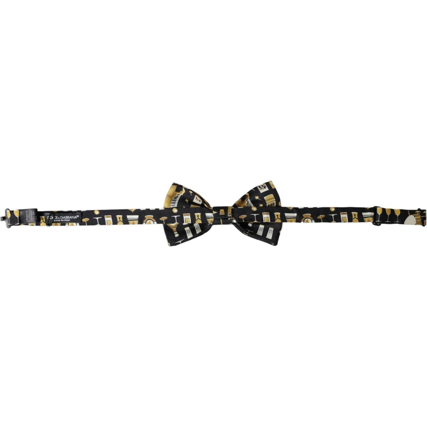 Dolce & Gabbana Black Silk Cocktail Adjustable Neck Men Bow Tie Dolce & Gabbana