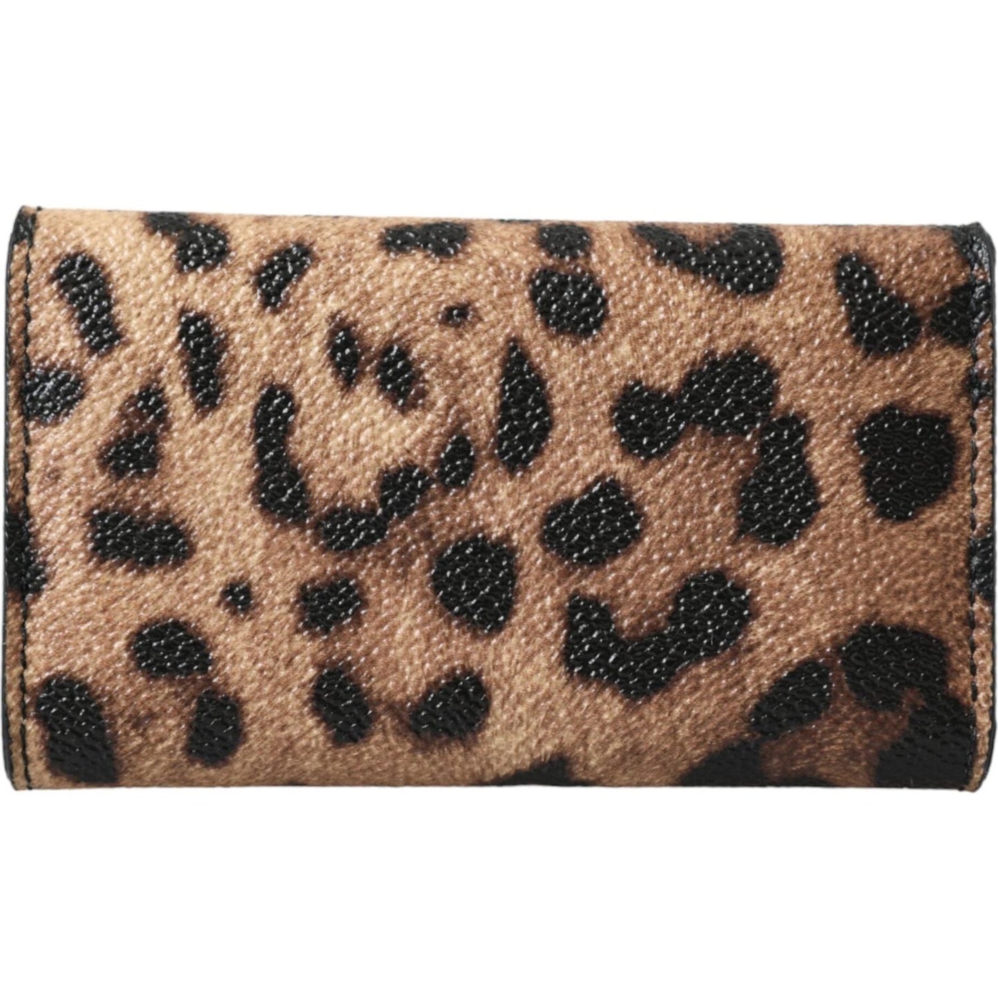 Dolce & Gabbana Brown Leopard PVC Pouch Key Holder Case Keyring Dolce & Gabbana