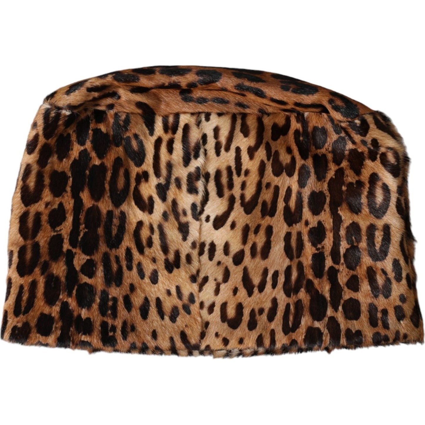 Dolce & Gabbana Brown Leopard Fur Women Bucket Hat Dolce & Gabbana