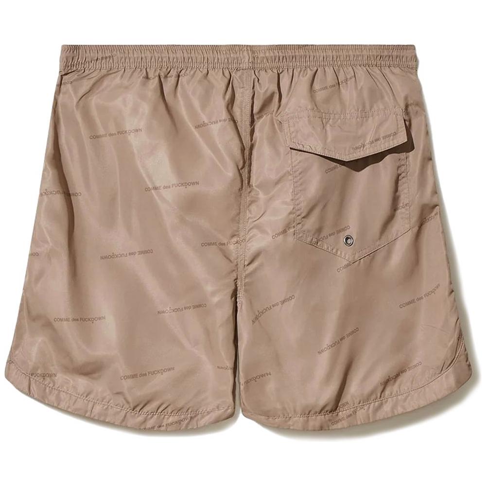 Comme Des Fuckdown Beige Polyester Men Swimwear Comme Des Fuckdown