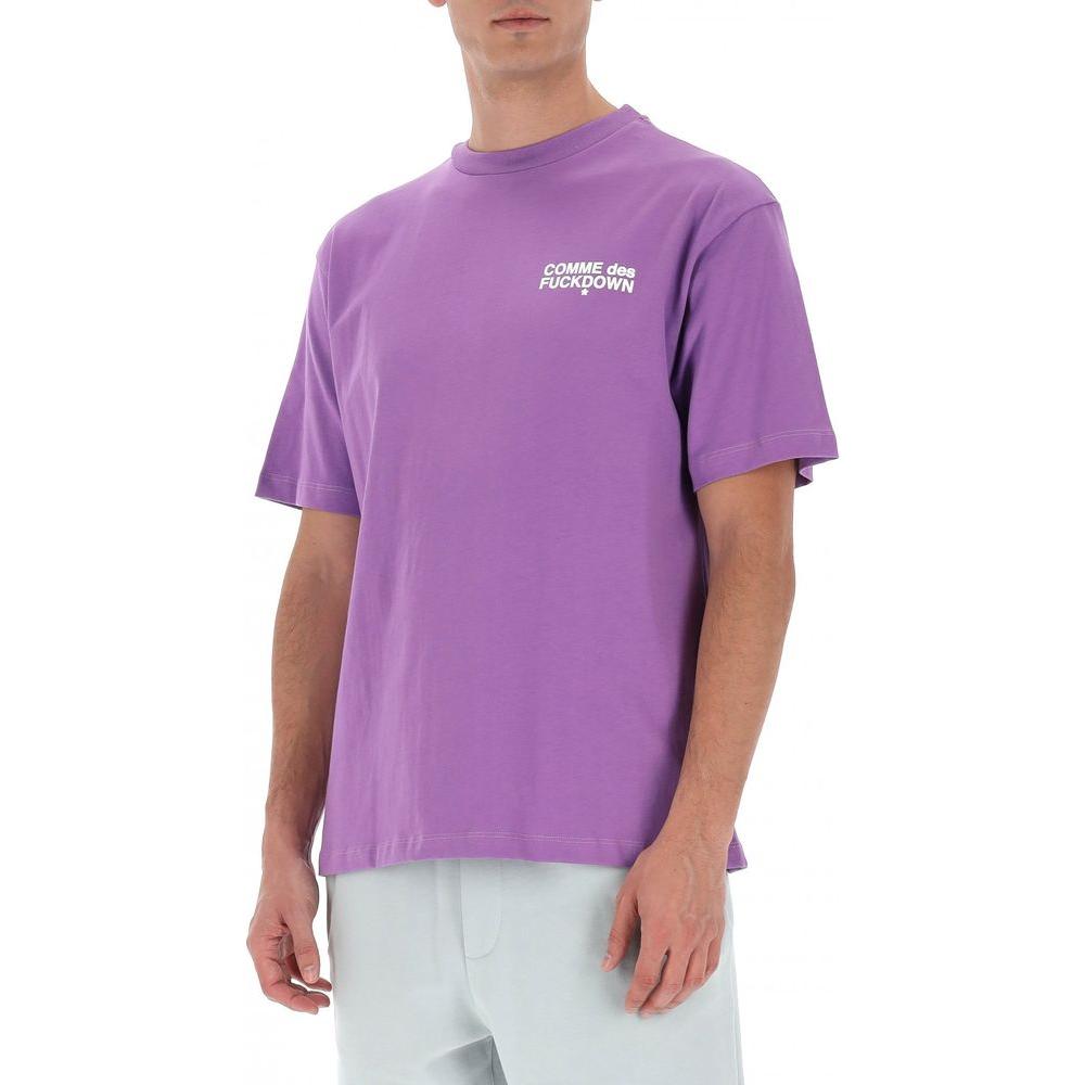 Comme Des Fuckdown Purple Cotton Men T-Shirt Comme Des Fuckdown