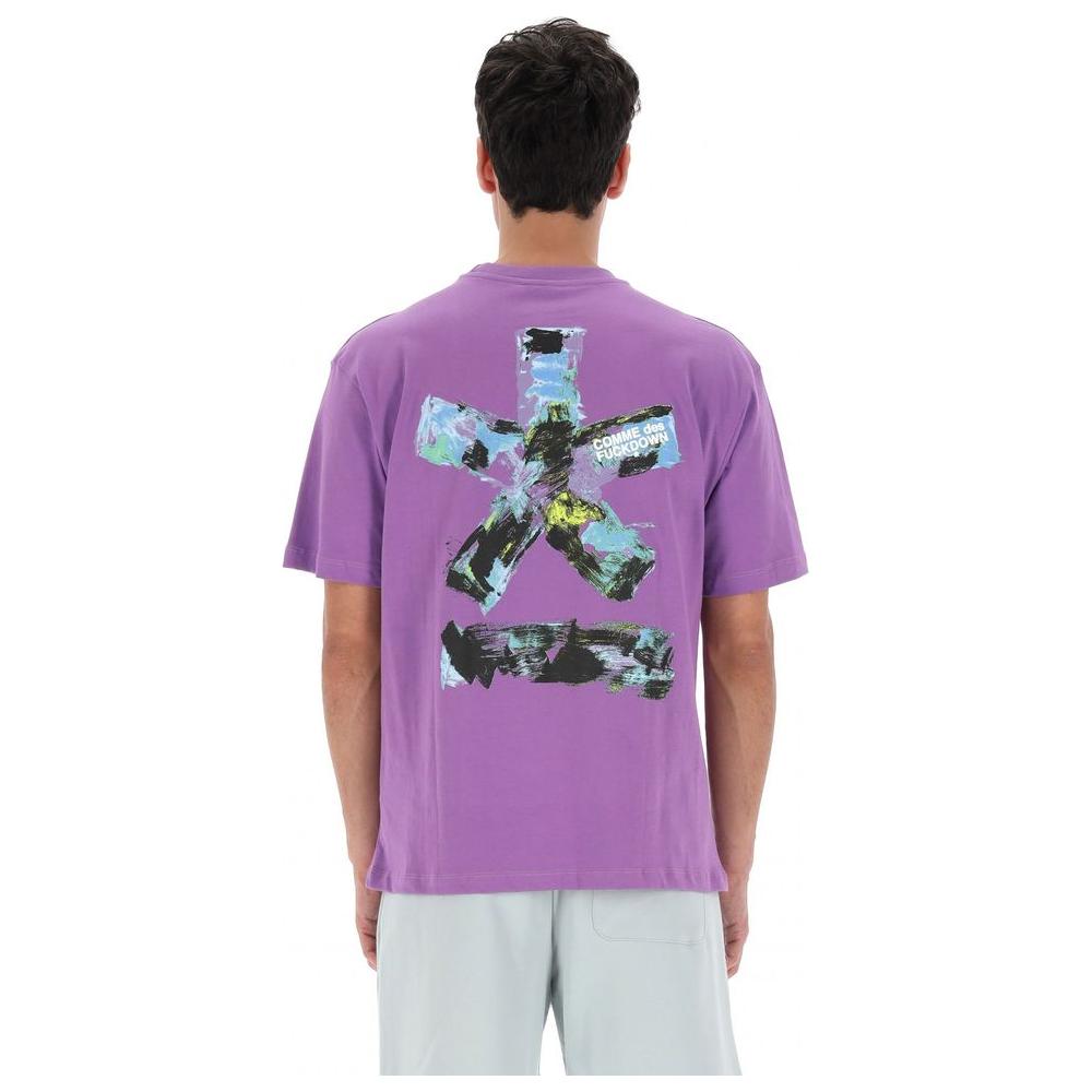 Comme Des Fuckdown Purple Cotton Men T-Shirt Comme Des Fuckdown