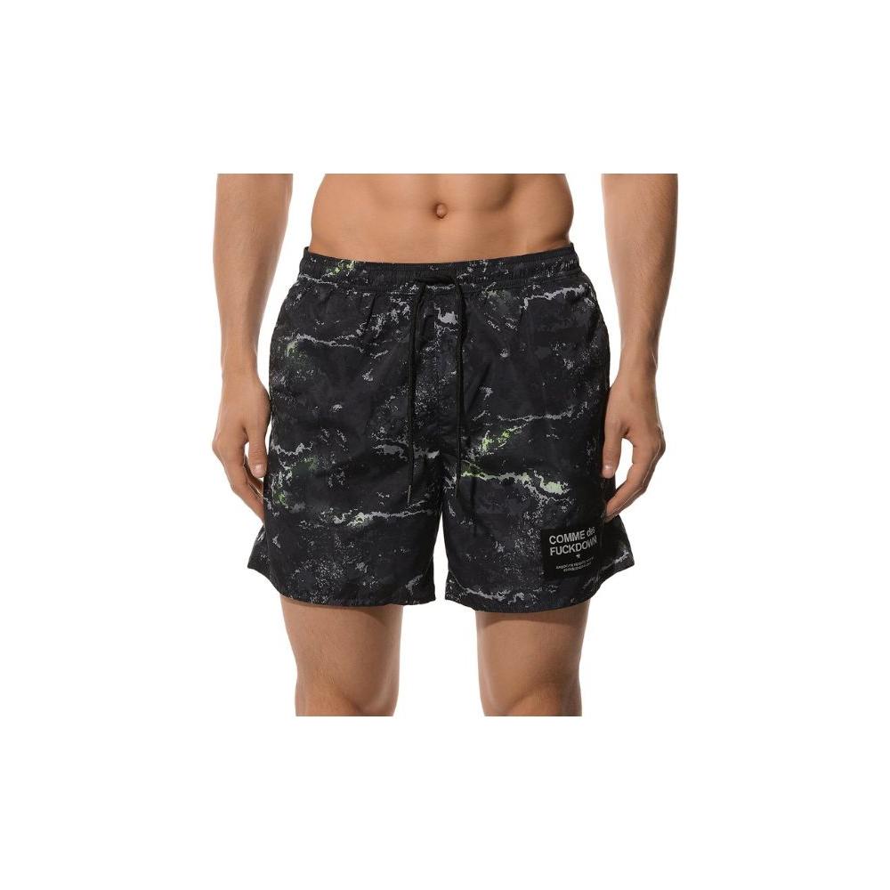 Comme Des Fuckdown Army Polyester Men's Swim Trunks Comme Des Fuckdown