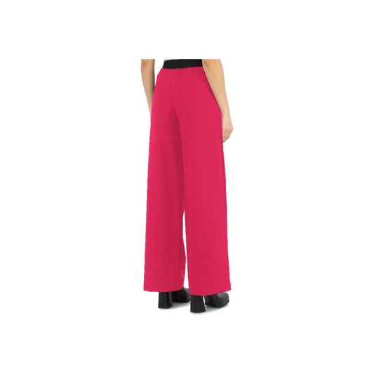 Fuchsia Polyester Jeans & Pant