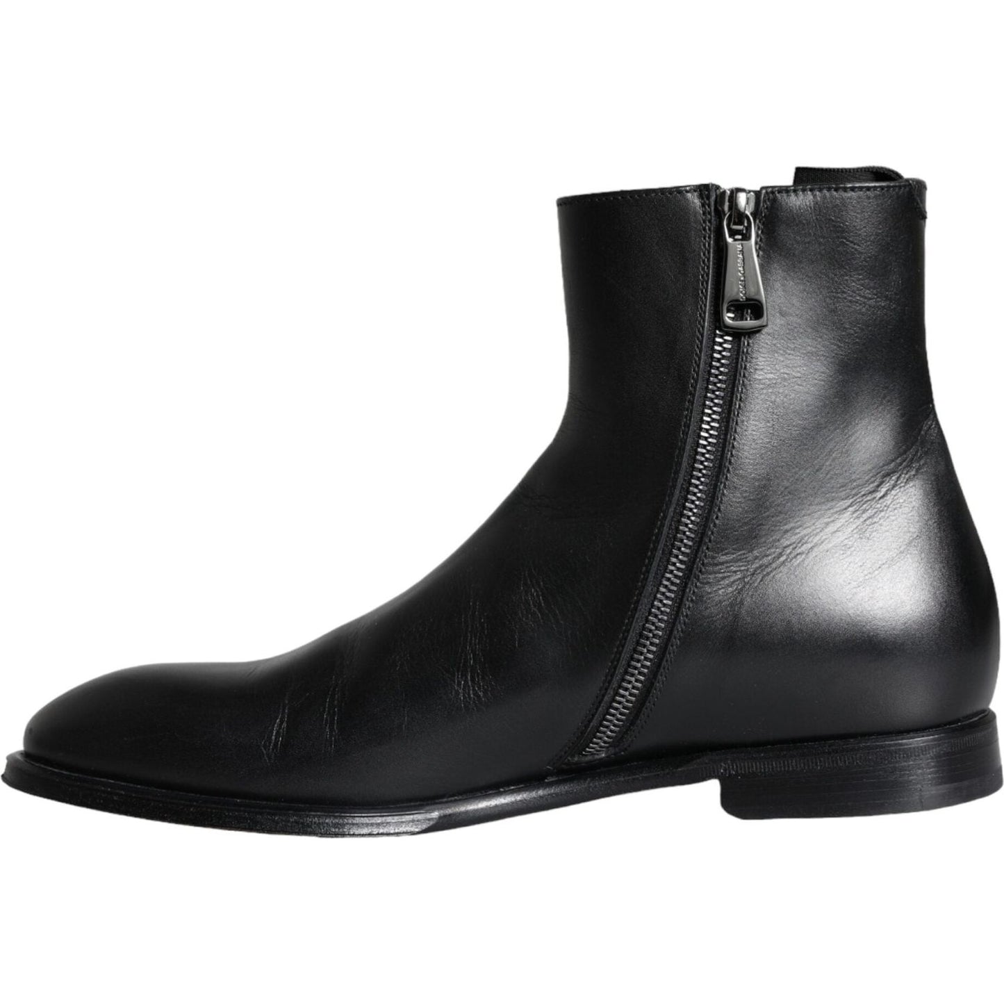 Dolce & Gabbana Black Calf Leather Men Ankle Boots Men Shoes Dolce & Gabbana