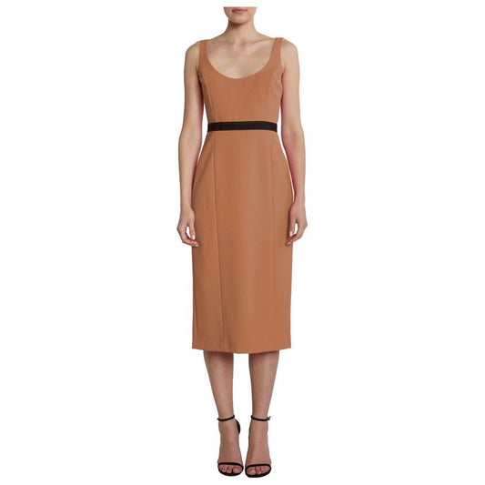 Brown Polyester Dress