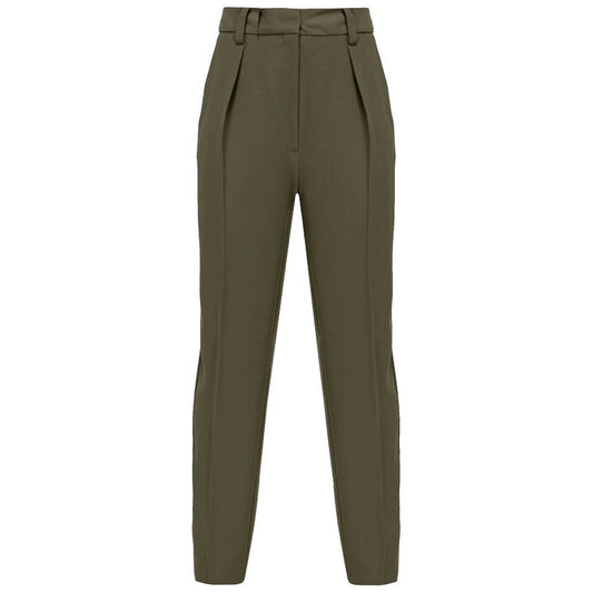 Green Polyester Jeans & Pant