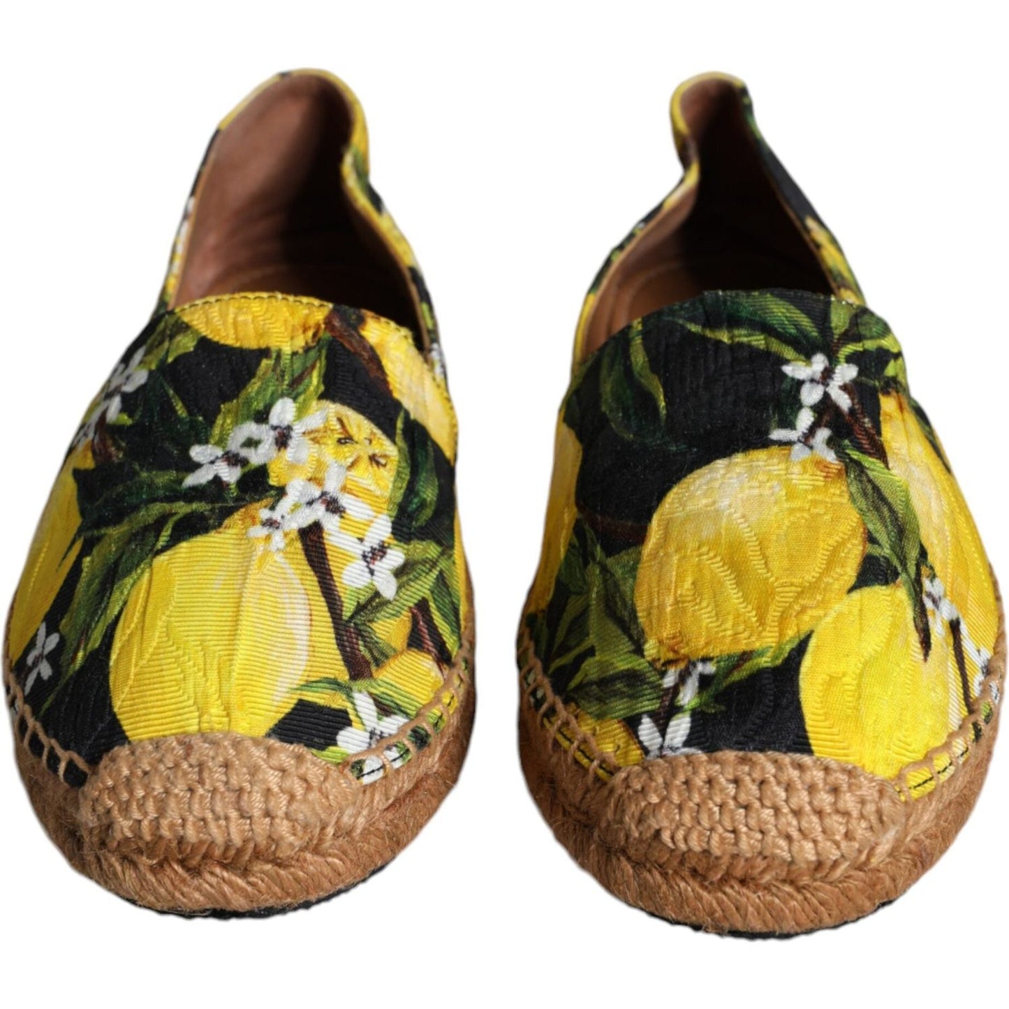 Dolce & Gabbana Multicolor Lemon Slip On Espadrilles Shoes