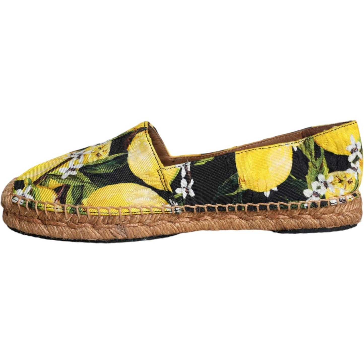 Dolce & Gabbana Multicolor Lemon Slip On Espadrilles Shoes