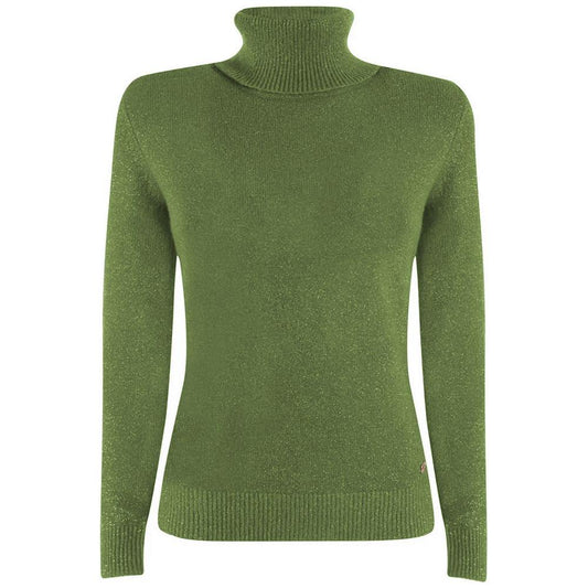 Yes Zee Green Viscose Sweater Yes Zee