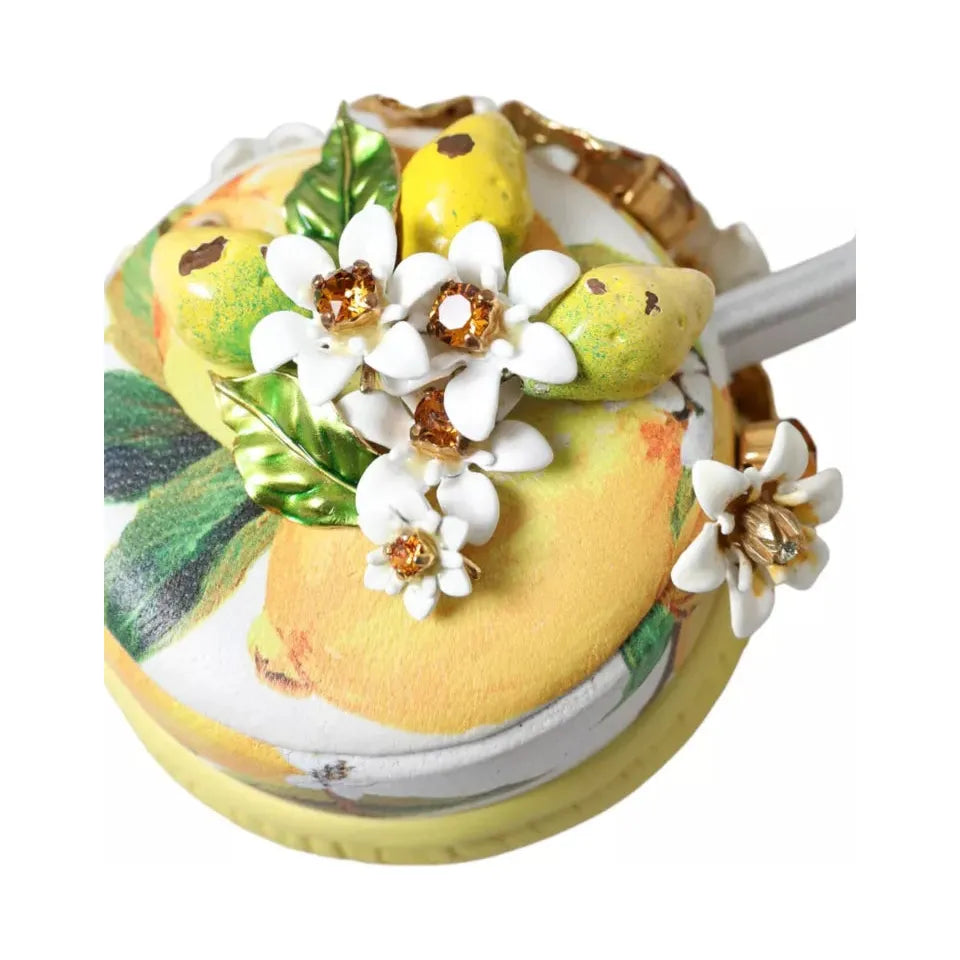 Dolce & Gabbana Lemon Crystal Floral Headset Audio Headphones Dolce & Gabbana