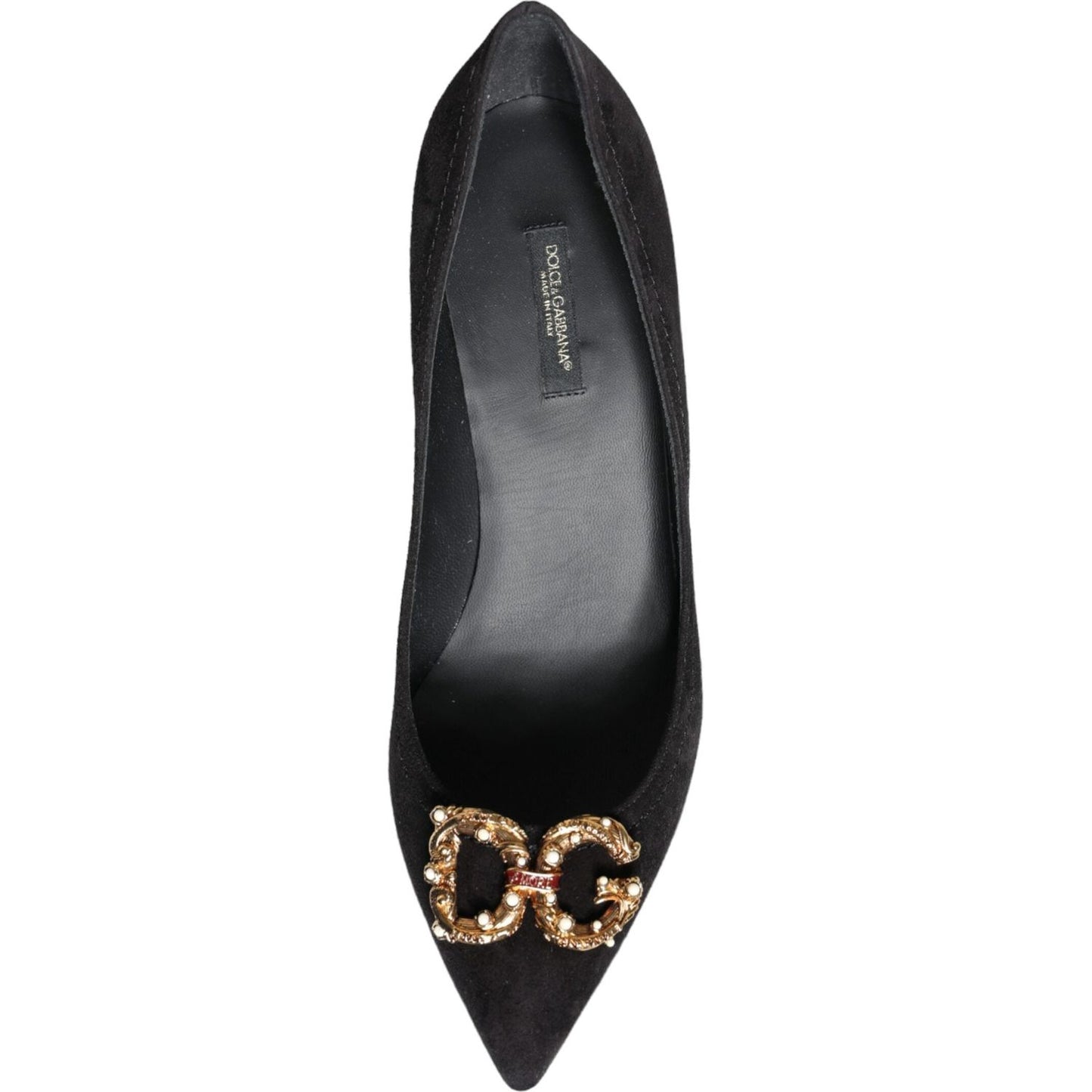 Dolce & Gabbana Black Amore Suede Bellucci Heels Pumps Shoes Dolce & Gabbana