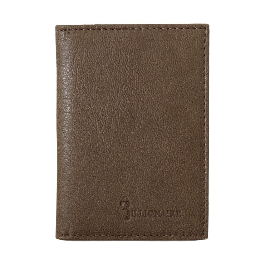 Billionaire Italian Couture Brown Leather Bifold Wallet