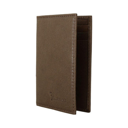 Billionaire Italian Couture Brown Leather Bifold Wallet