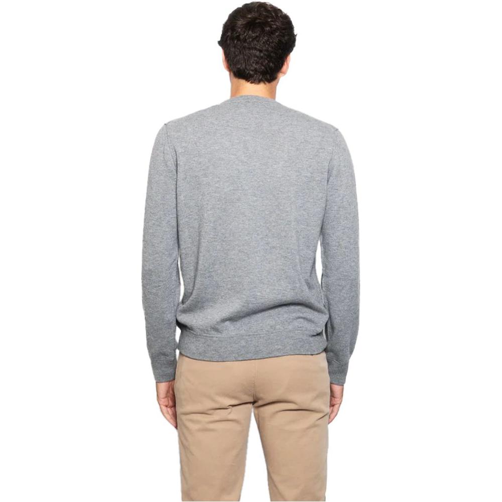 Alpha Studio Gray Wool Men Sweater Alpha Studio