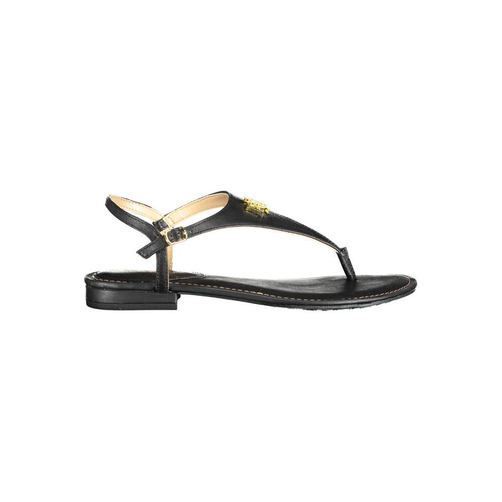 Ralph Lauren Black Leather Sandal Ralph Lauren