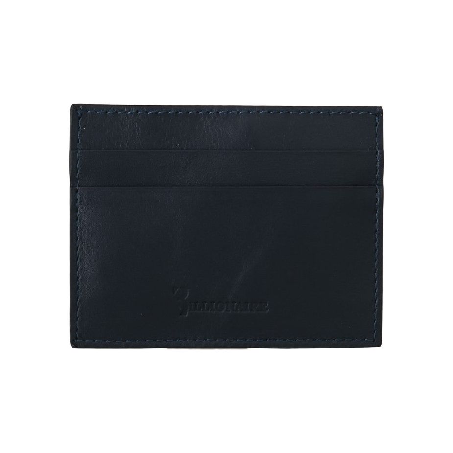 Billionaire Italian Couture Elegant Blue Leather Men's Wallet Wallet Billionaire Italian Couture