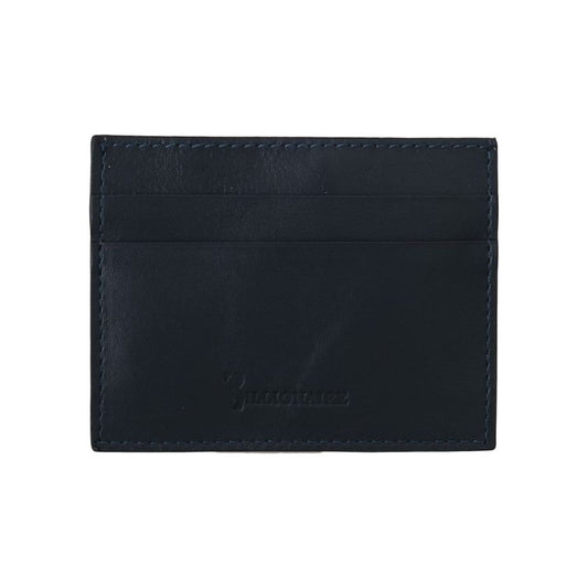 Elegant Blue Leather Men's Wallet