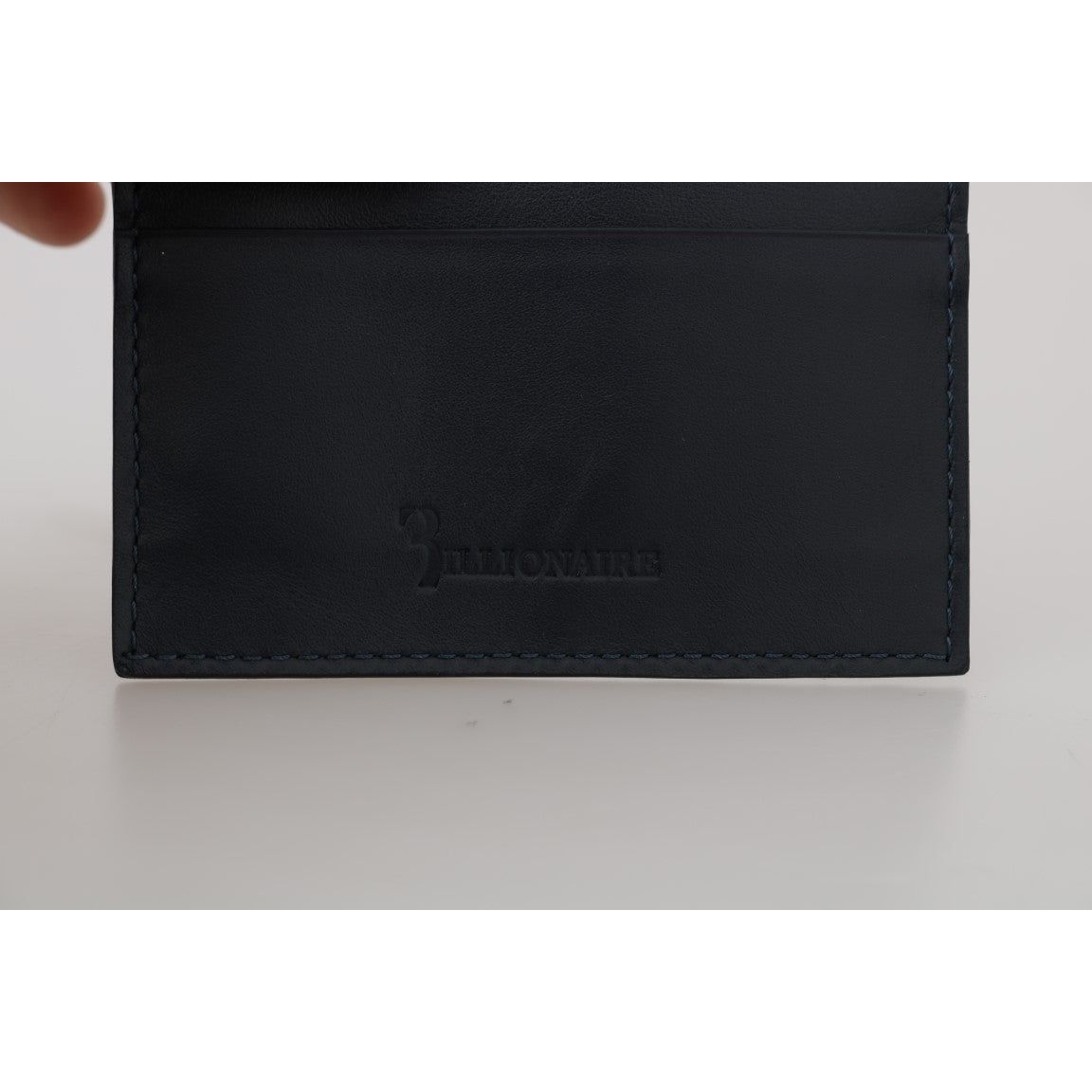 Billionaire Italian Couture Elegant Blue Leather Men's Wallet Wallet Billionaire Italian Couture